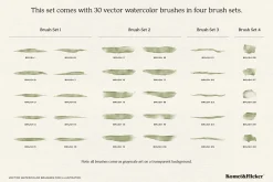 Vector Watercolor Brushes