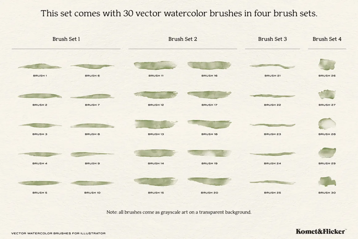 Vector Watercolor Brushes