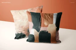 Velvet Cushion Cover Mockup Set