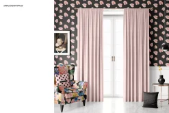 Velvet Pencil Pleat Curtains Mockup