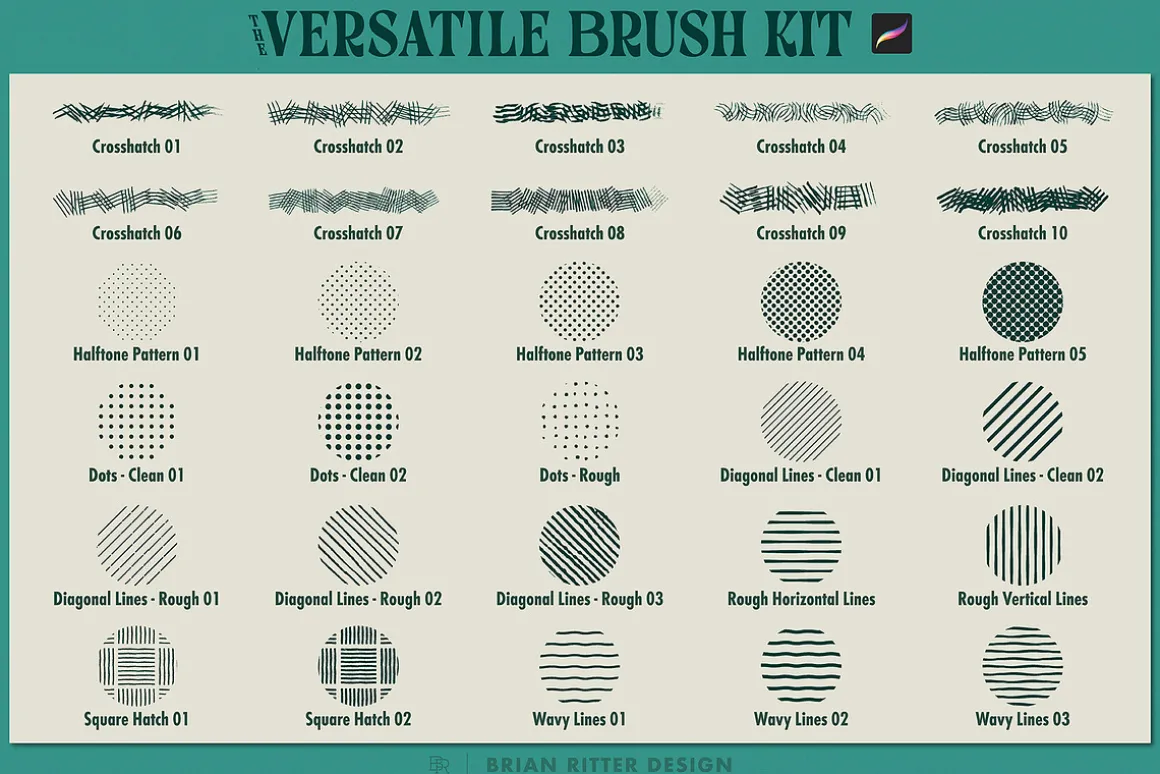 Versatile Brush Kit for Procreate