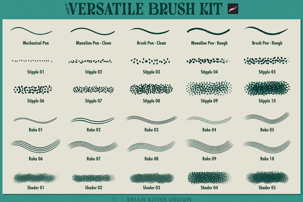 Versatile Brush Kit for Procreate