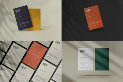 Vertical Business Card Mockup