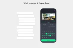 Vesta Dark Travel Booking App UI Kit