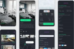 Vesta Dark Travel Booking App UI Kit