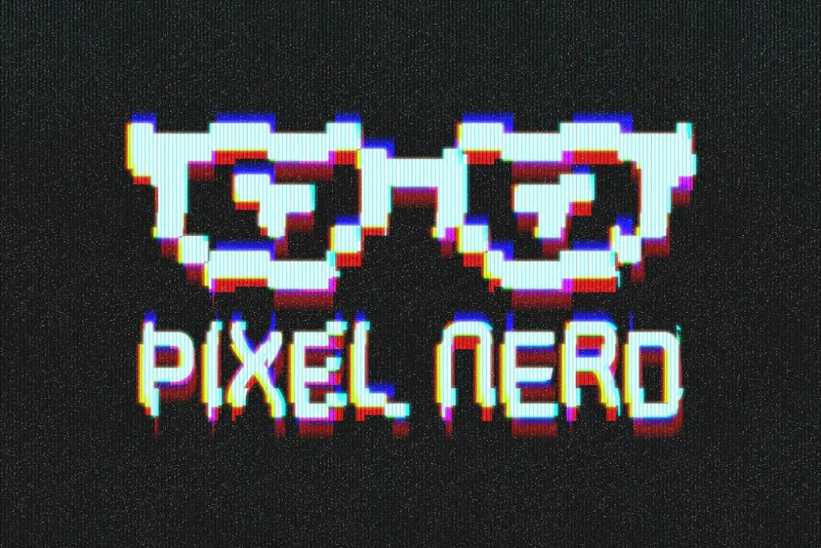 VHS Glitch Text Effects