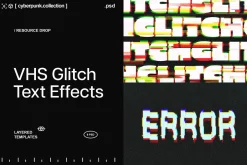 VHS Glitch Text Effects