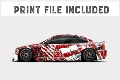 Vibrant Car Wrap Design