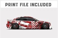 Vibrant Car Wrap Design