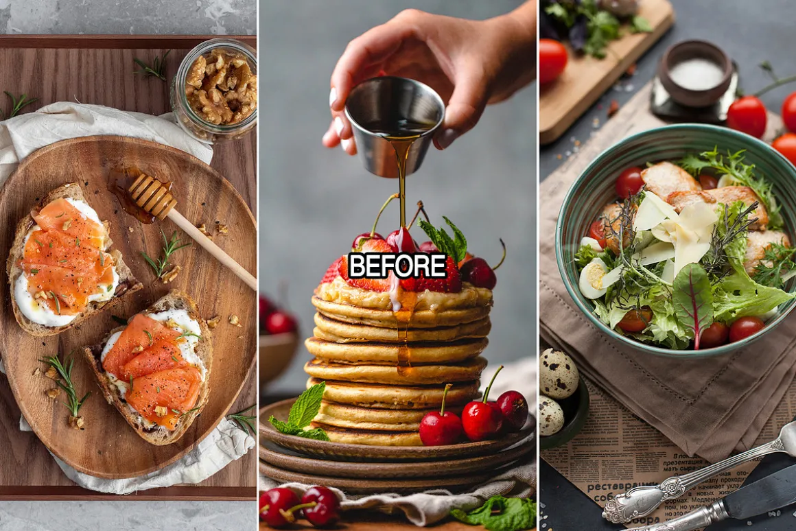 15 Vibrant Food Lightroom presets