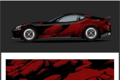 Vibrant Red Classic Car Design