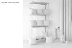 Village House Pillow Mockup