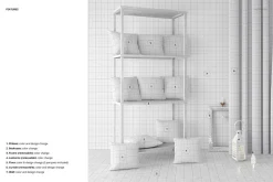 Village House Pillow Mockup
