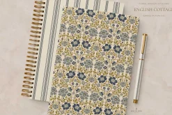 Vintage Blue Cottage Floral Patterns