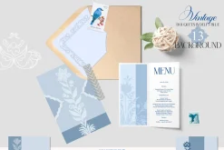 Vintage Bouquets In Delft Blue