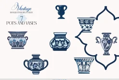 Vintage Bouquets In Delft Blue