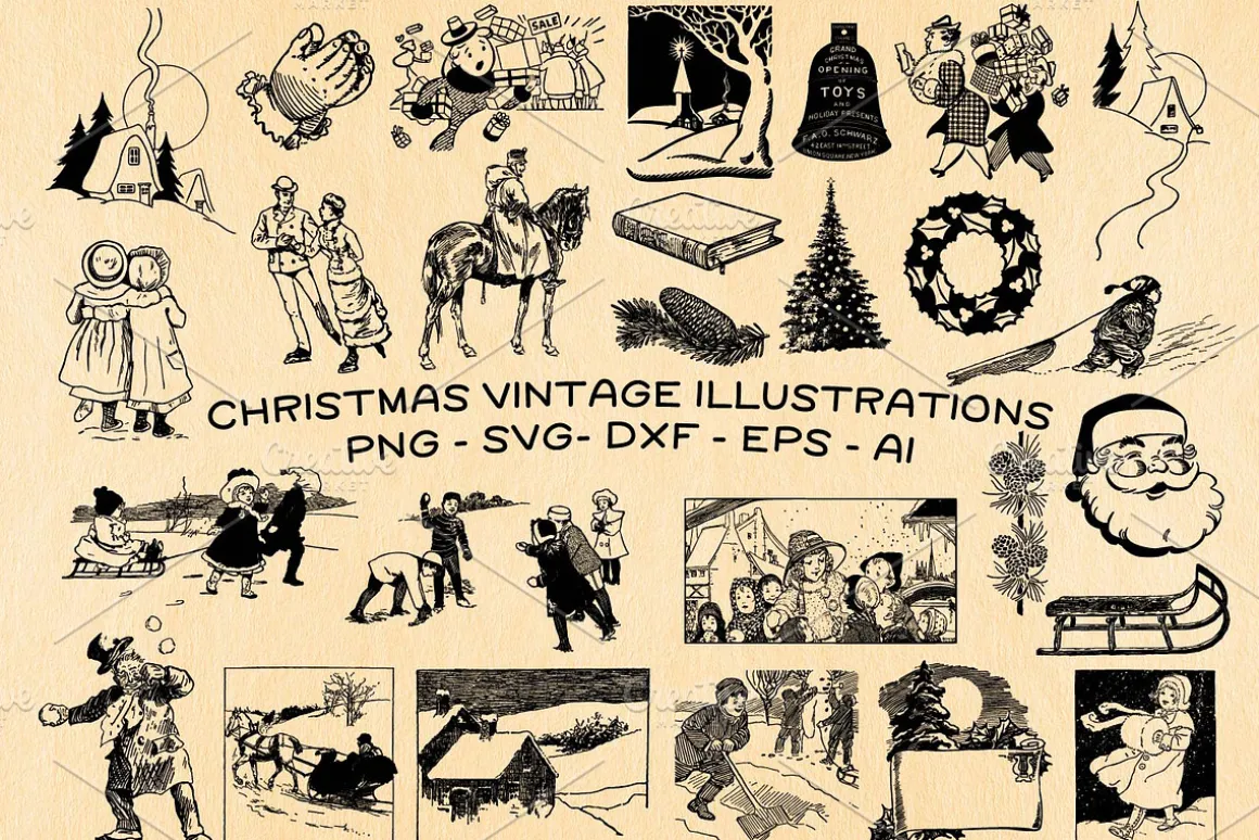 Vintage Christmas Illustrations