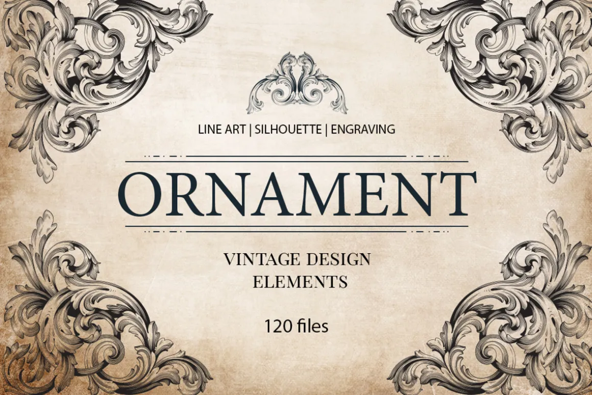Vintage ornament vector