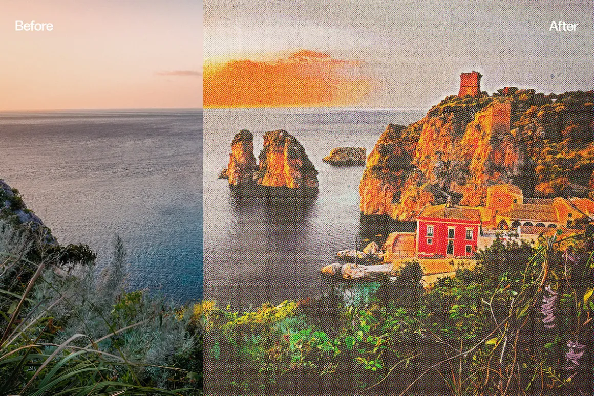 Vintage Postcard Photo Effect