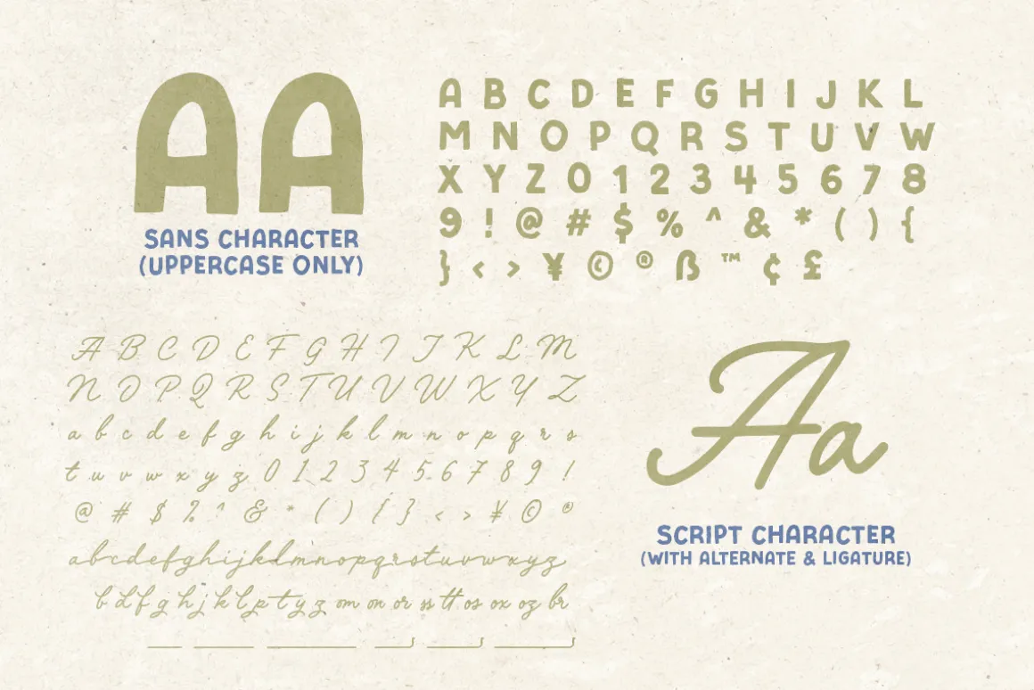 Vintage Postman - Handmade Font Duo
