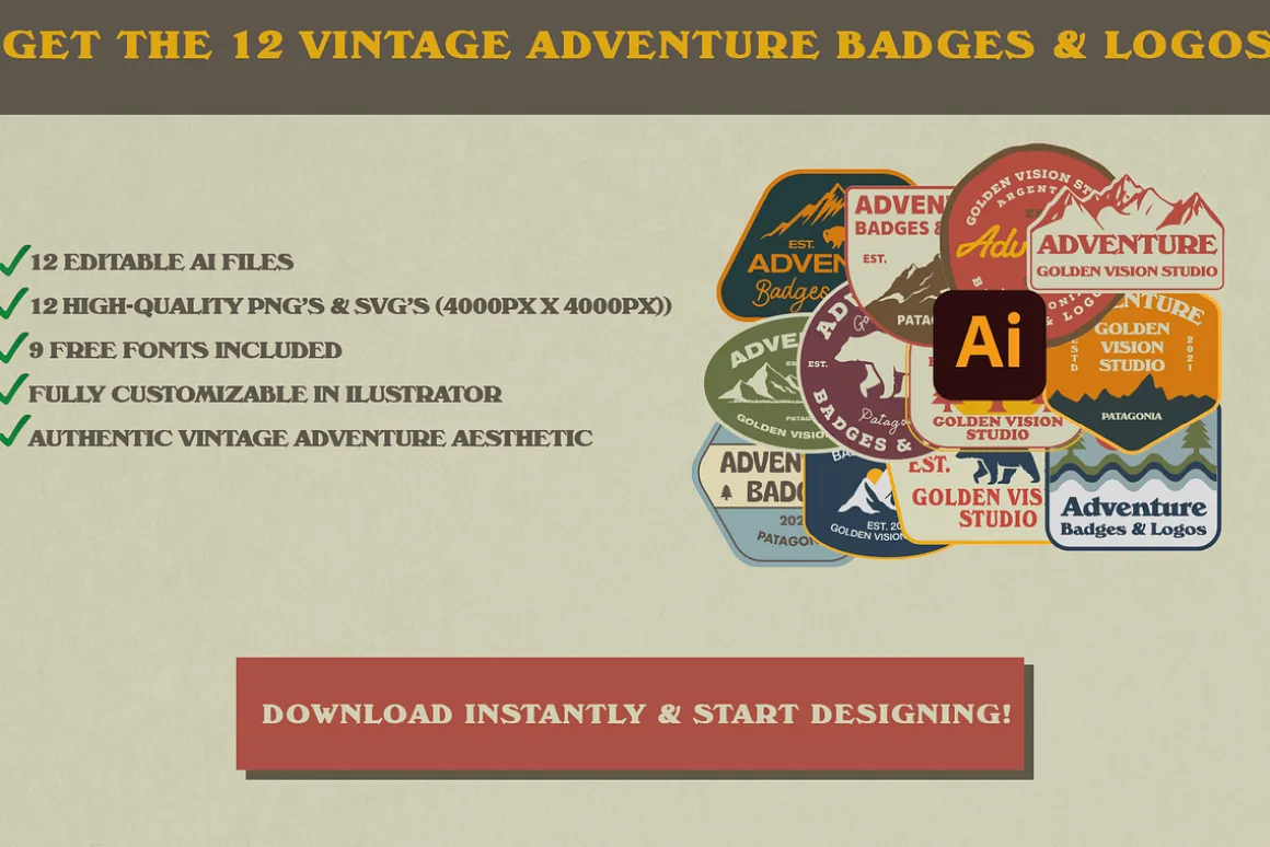 Vintage Adventure Logo Templates