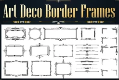 Vintage Art Deco Border Frames