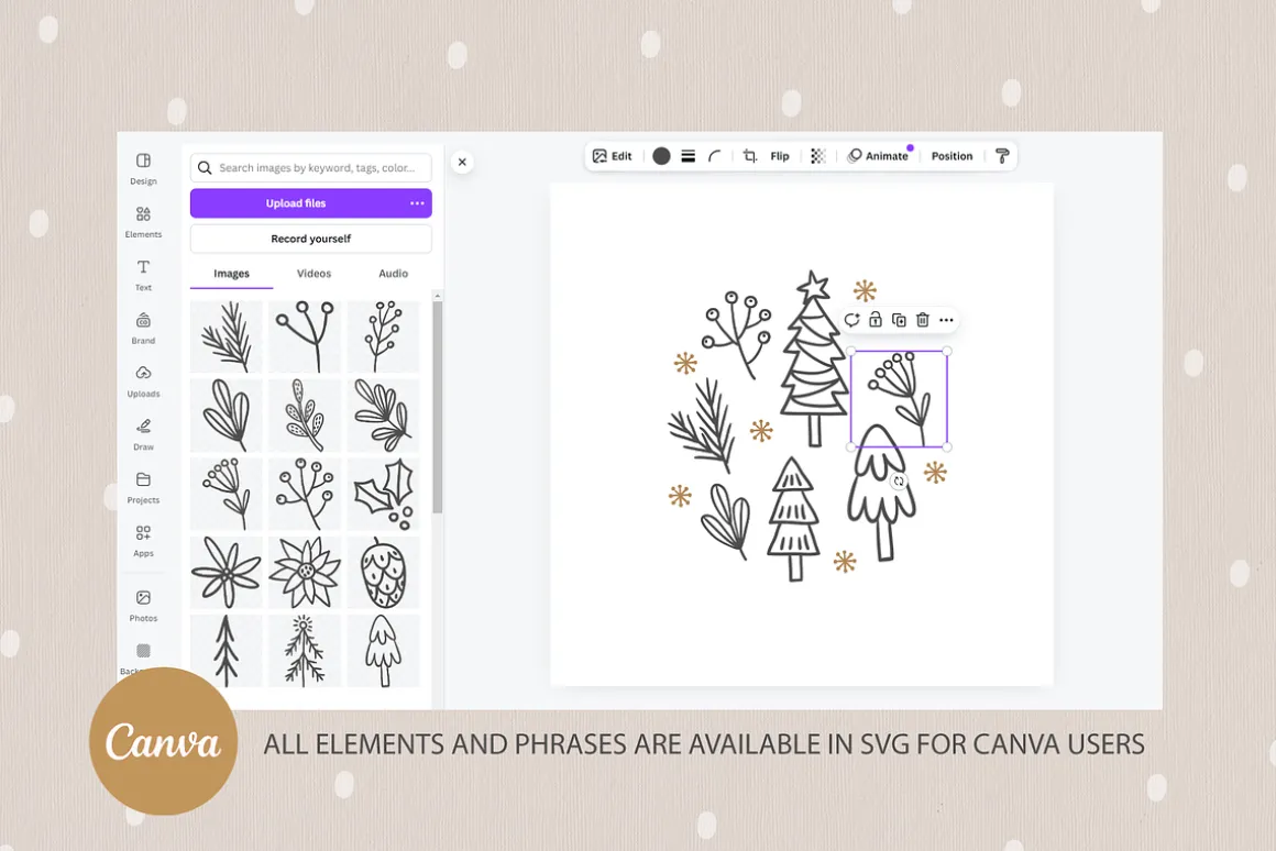 Vintage Christmas - Hand Drawn Kit