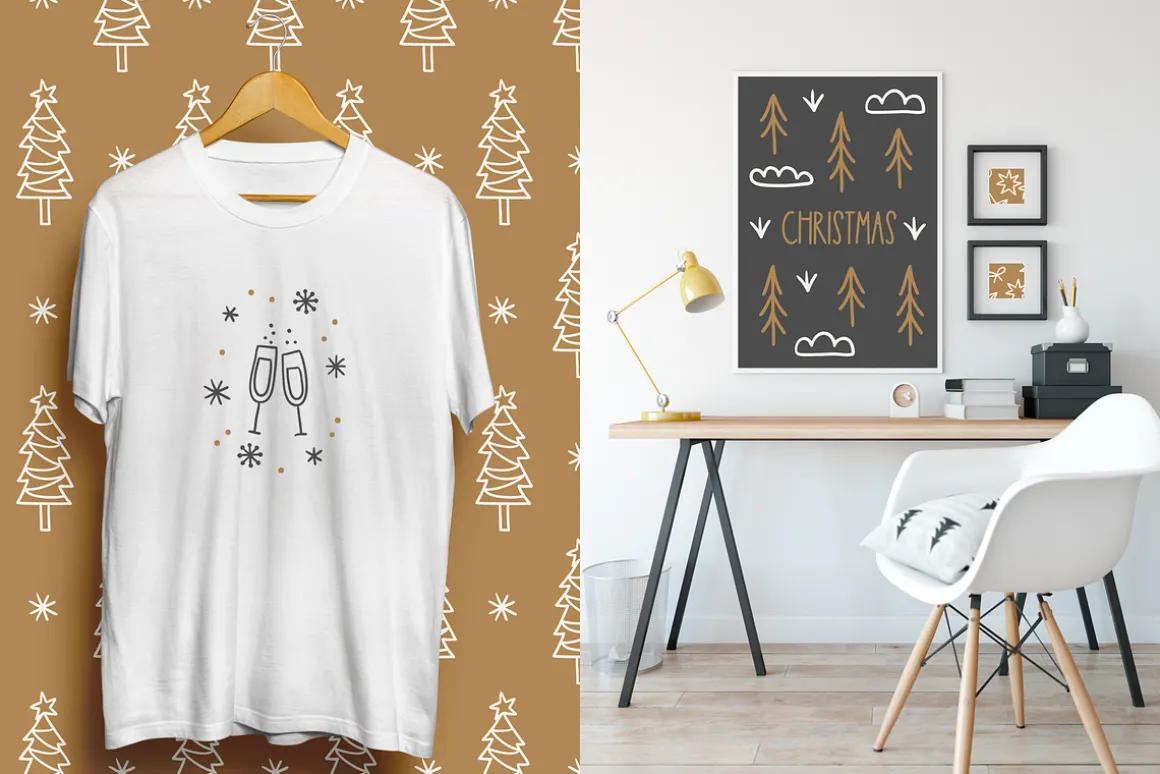 Vintage Christmas - Hand Drawn Kit