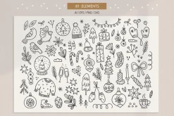 Vintage Christmas - Hand Drawn Kit