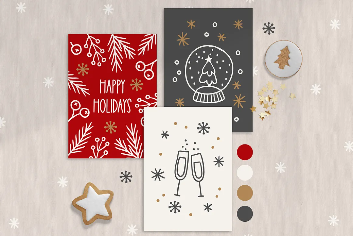 Vintage Christmas - Hand Drawn Kit