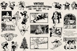 Vintage Christmas Illustrations 2