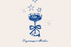 Vintage cocktails. Hand drawn art