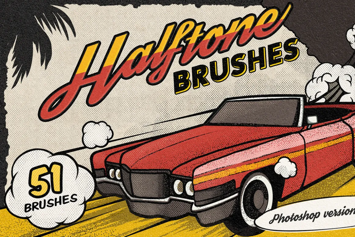 Vintage Comic Book Halftone Brushes