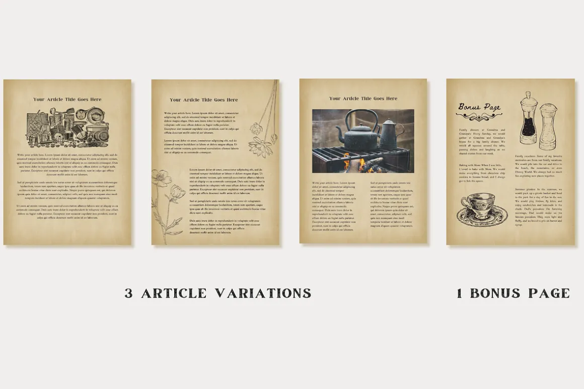 Vintage Cookbook Template CANVA