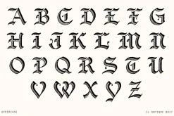 Vintage Crosshatch Blackletter Font