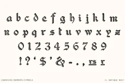 Vintage Crosshatch Blackletter Font