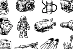 Vintage Diving Gear Set