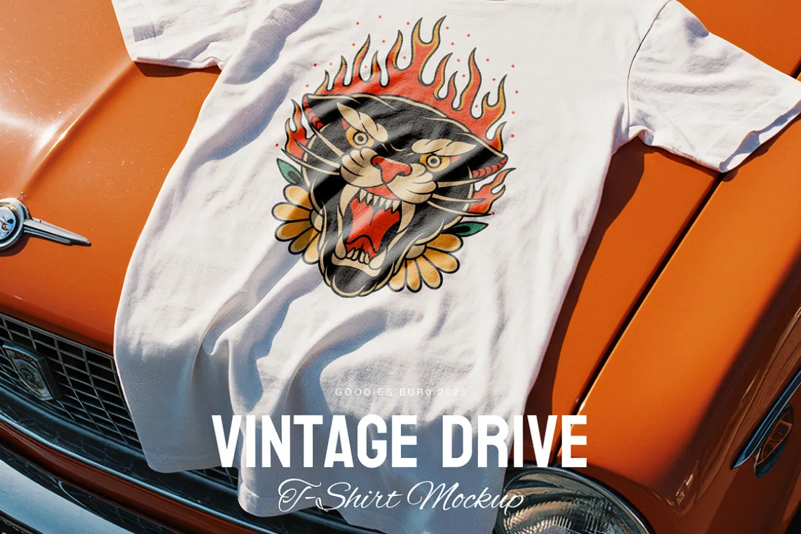 Vintage Drive T-Shirt Mockup