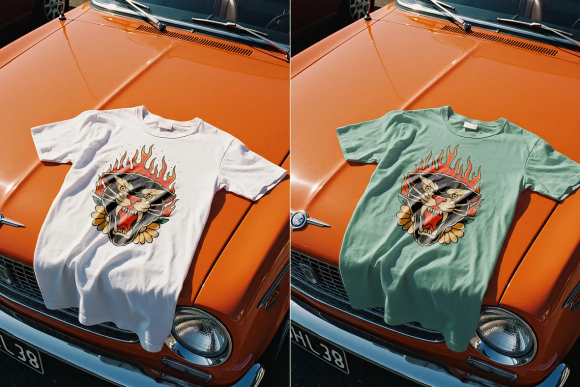 Vintage Drive T-Shirt Mockup