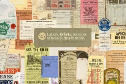 (170) Vintage Ephemera Paper Pack