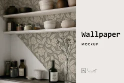Vintage Farmhouse Wallpaper Mockup