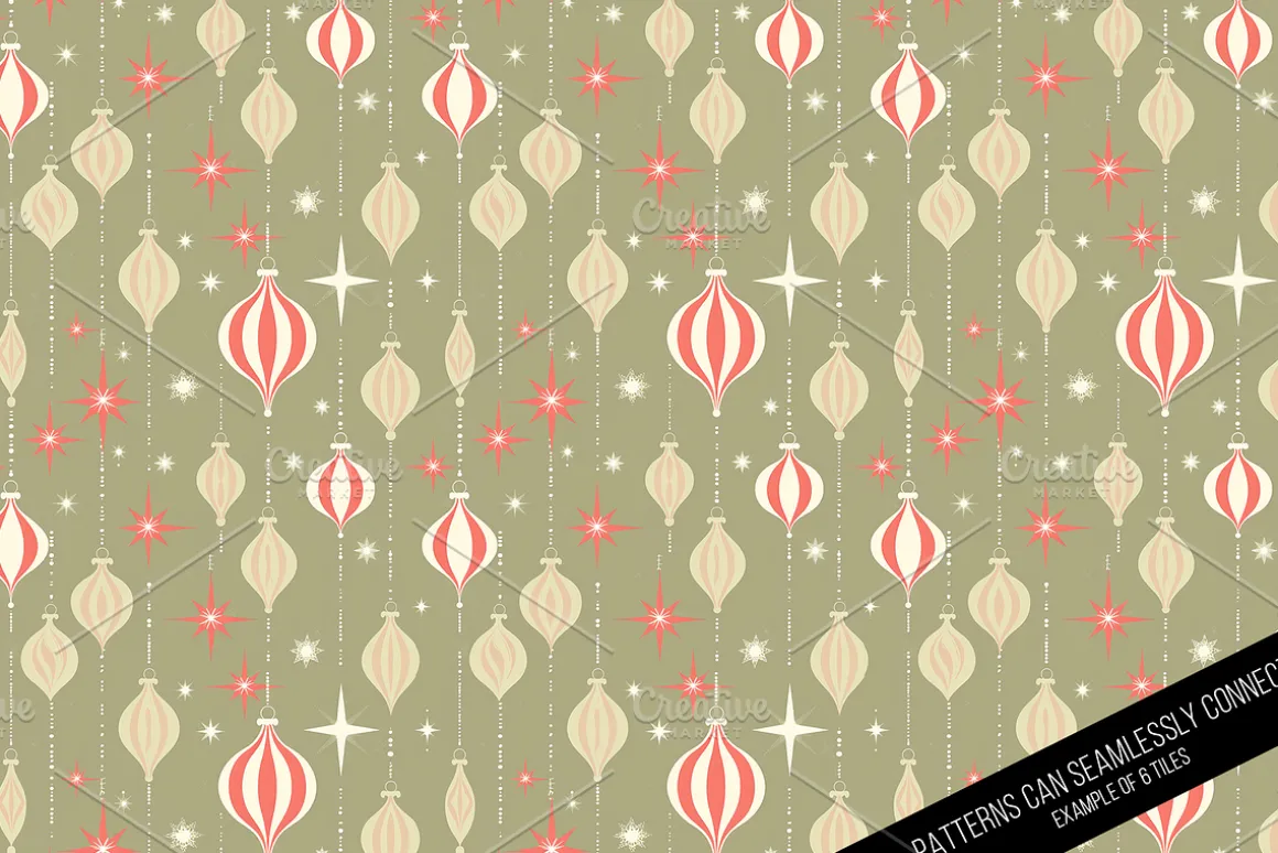 Vintage Holiday Digital Paper