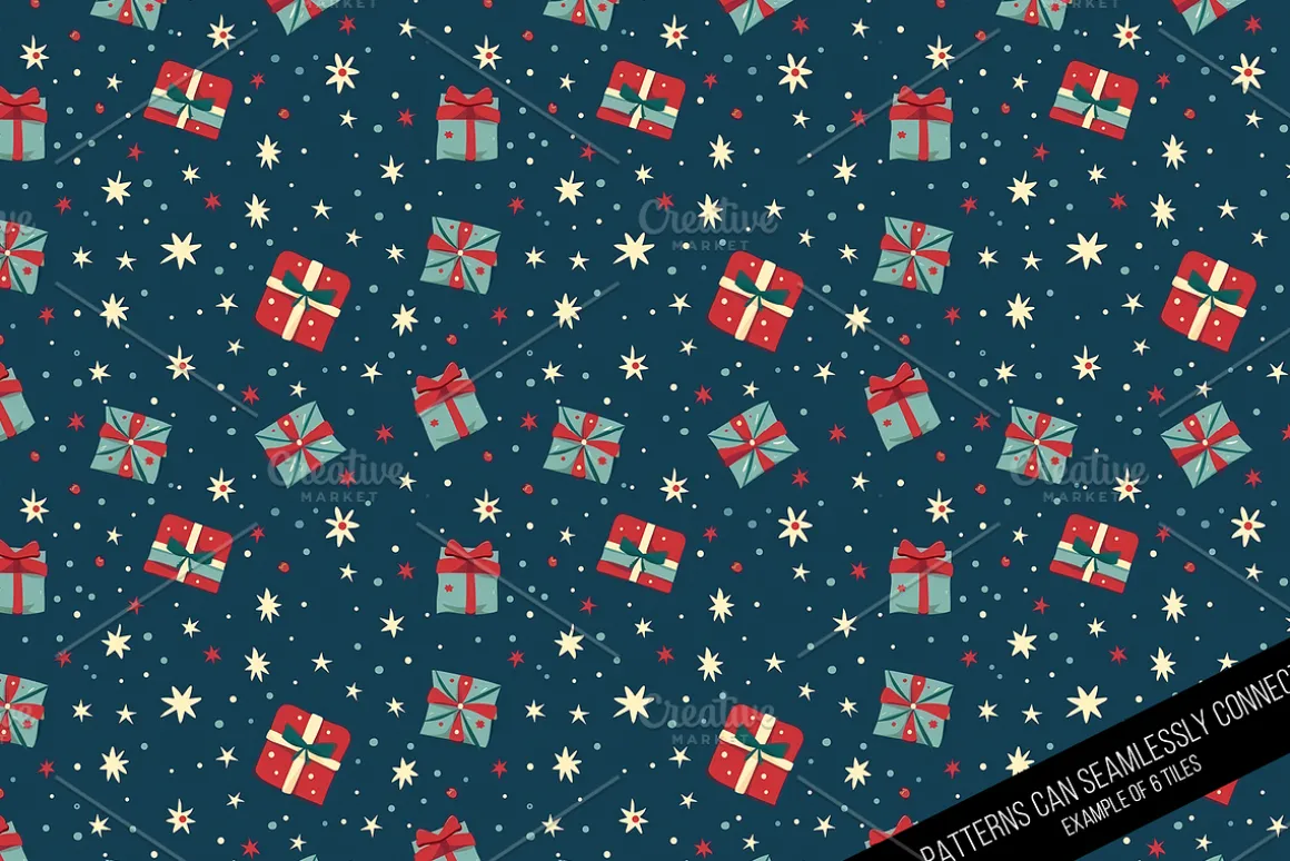 Vintage Holiday Digital Paper