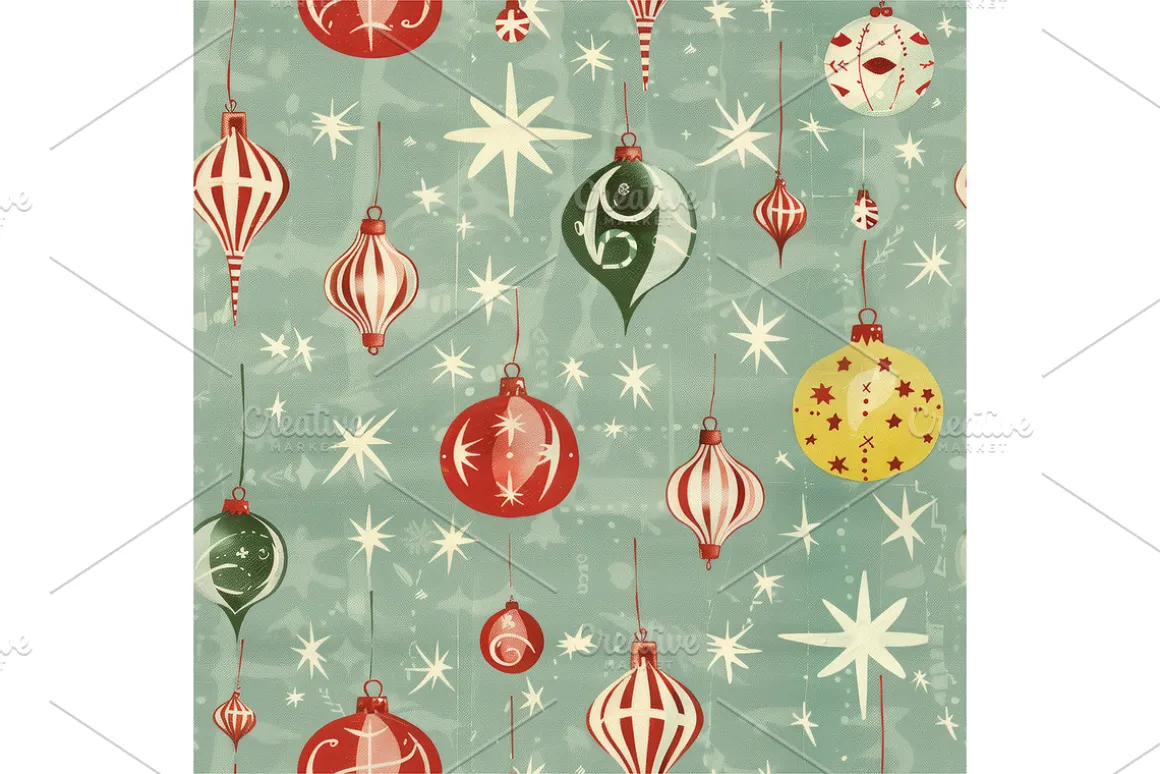 Vintage Holiday Digital Paper
