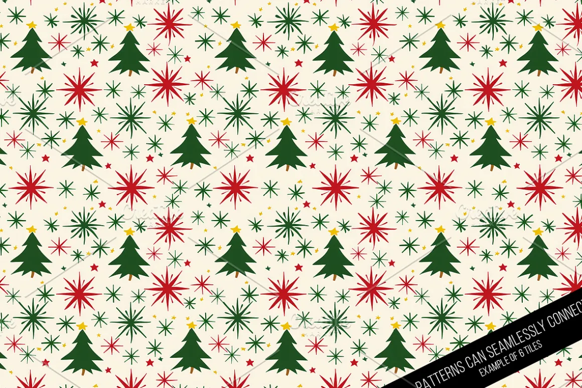 Vintage Holiday Digital Paper