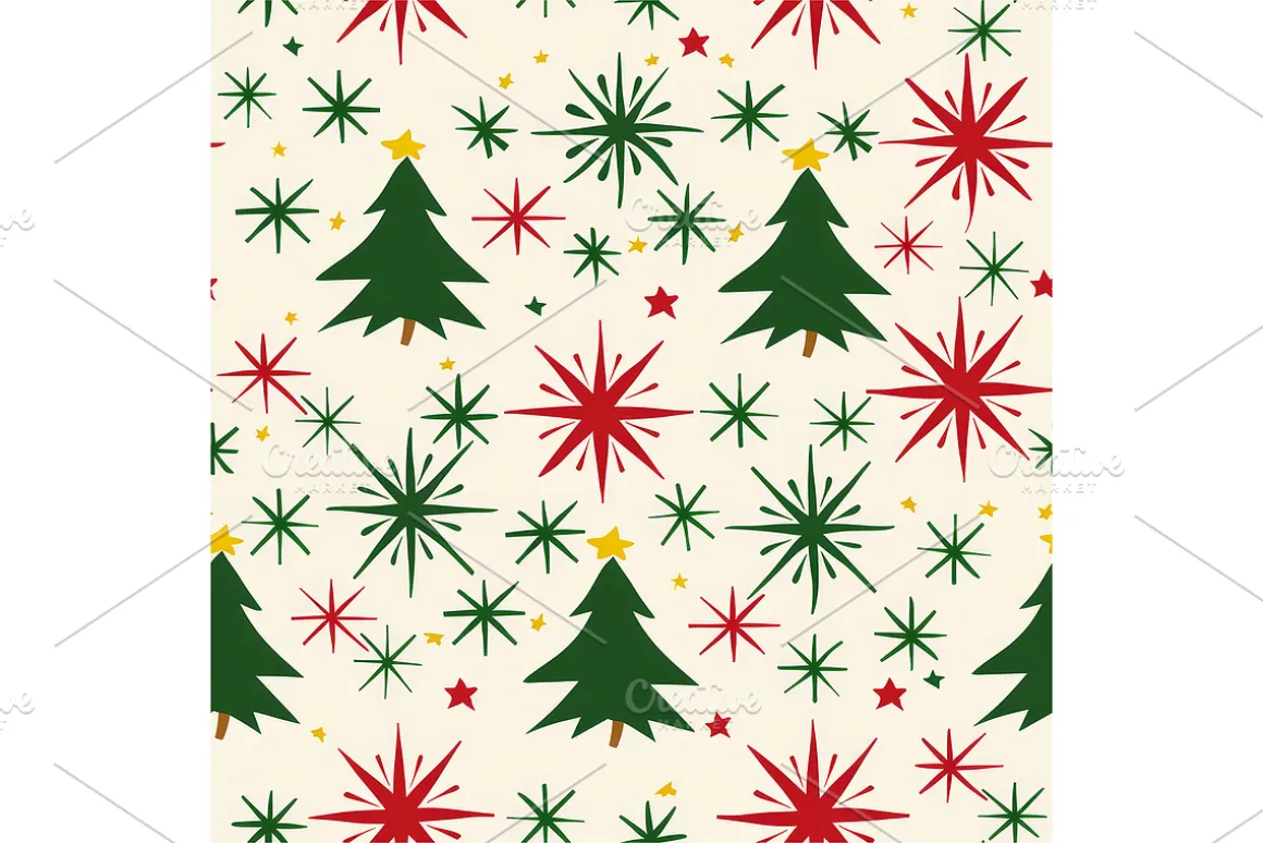 Vintage Holiday Digital Paper