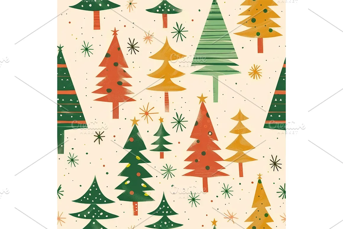 Vintage Holiday Digital Paper