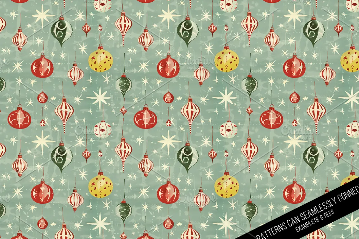 Vintage Holiday Digital Paper