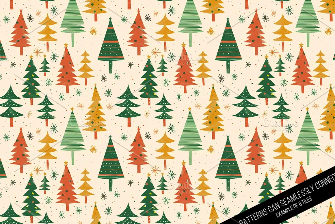 Vintage Holiday Digital Paper