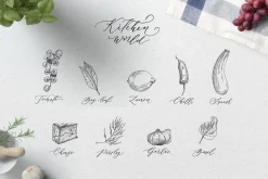 Vintage kitchen tools. Recipe book